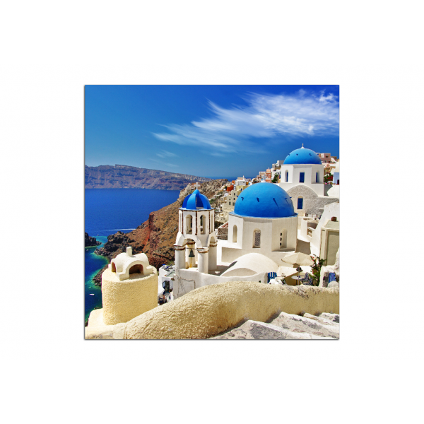 Obraz na plátně - Santorini - čtverec